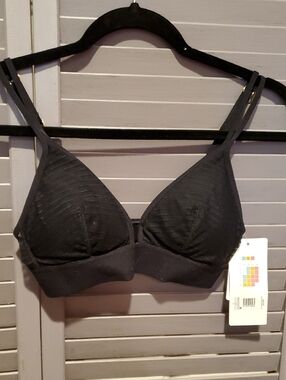 All You LIVELY Longline Lace Bralette in Jet Black Size Small NWT
